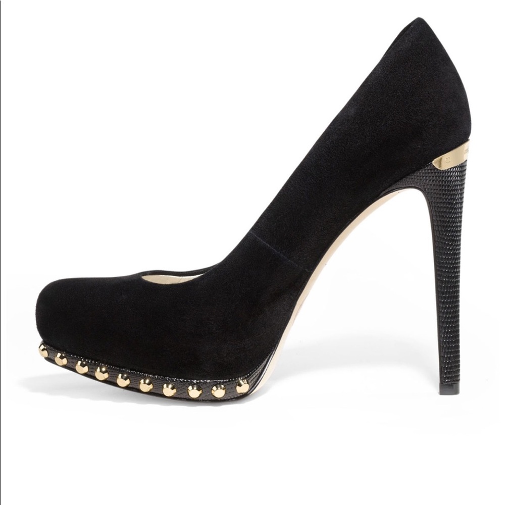 Michael Kors Ailee black suedes studded shoes